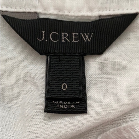 J. Crew Sunburst Embroidered Boho Linen Sleeveless Tank Top Blouse - 0 - Picture 11 of 15